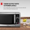 Air Fryer Combo 8-in-1 Countertop Microwave Oven, with Convection, Broil, Odor Removal Mode, 12.4" Position Memory Turntable, Child-Lock, 1.0 Cu.ft, Black Stainless Steel, ML2-EC10SA(BS)