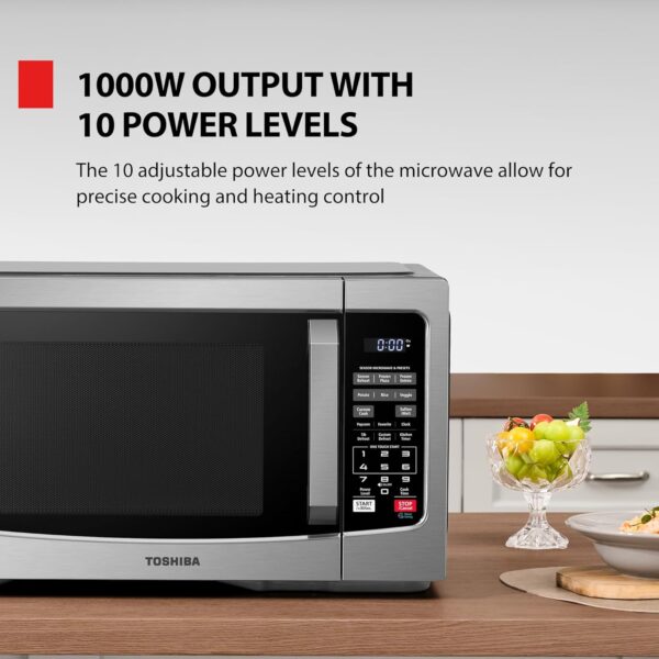 4ff32f259d454f2b80dc35e72d46060e Air Fryer Combo 8-in-1 Countertop Microwave Oven, with Convection, Broil, Odor Removal Mode, 12.4" Position Memory Turntable, Child-Lock, 1.0 Cu.ft, Black Stainless Steel, ML2-EC10SA(BS)