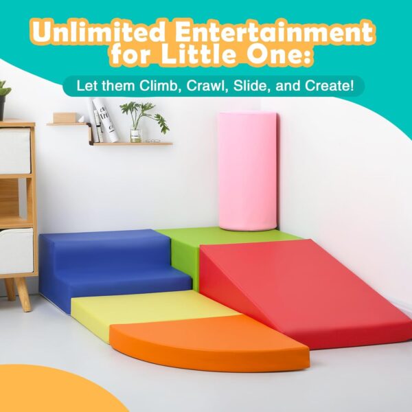 500e29e1a2d5490c952c98b6b76f76cc Set of 6 Foam Climbing Blocks for Toddlers - Indoor Baby Climbing Toys for Toddlers