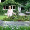 2Pcs Galvanized Raised Garden Bed Kit, 10×4×1ft Galvanized Planter Raised Garden Boxes Outdoor, Oval Large Metal Raised Garden Beds for Vegetables…………