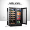 Lanbo - Freestanding/Built-In 23.4'' width 18 Bottle 56 Can Dual Zone Combo Wine and Beverage Cooler - Black