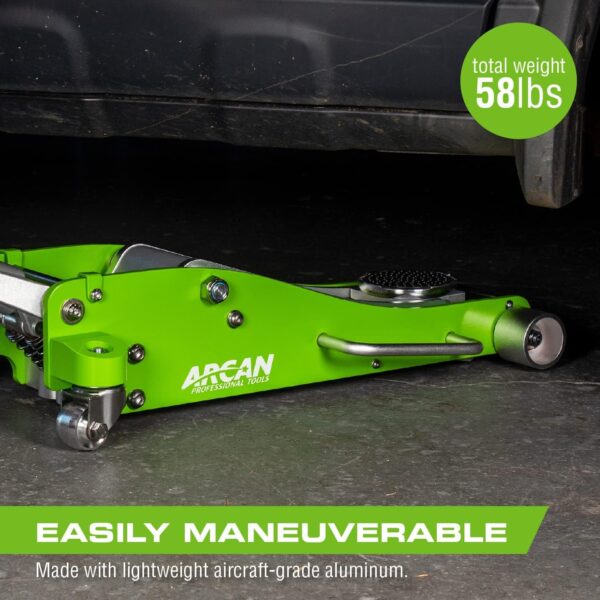 5121ab5e699b42b3a1060e9c8718d42a Tools 3-Ton Quick Rise Aluminum Floor Jack with Dual Pump Pistons & Reinforced Lifting Arm (A20018_A20019)
