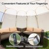 Alvantor Screen House Room Camping Tent Outdoor Canopy Dining Gazebo Pop Up Sun Shade Shelter 10 Mesh Walls Not Waterproof Beige 15'x15'