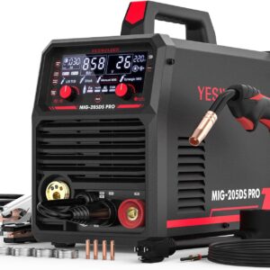 135Amp MIG Welder,110V Flux Core Welder Flux MIG/Lift TIG/Stick 3-in-1 Large LED Digital Display Welding Machine IGBT Inverter Welder FLUX-135PRO