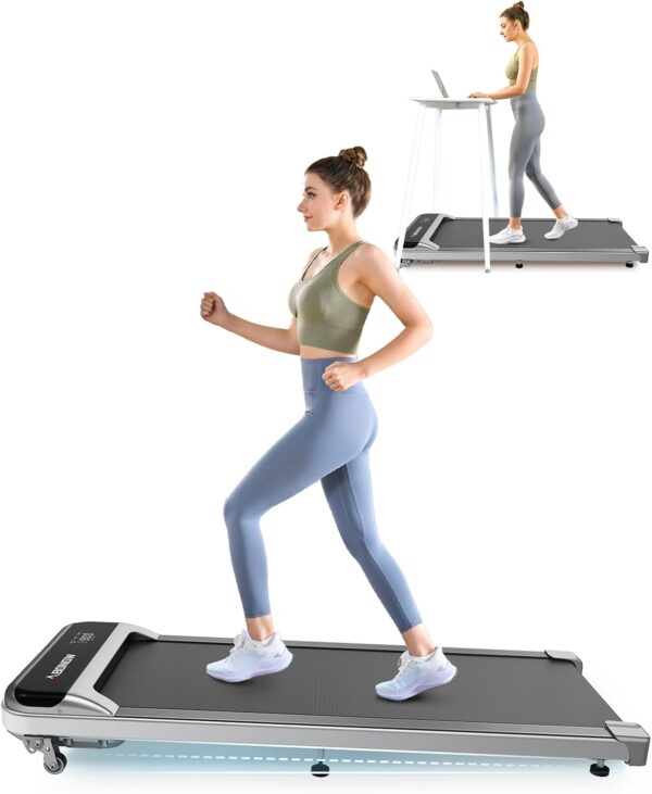 51872e589da2455db953581af61ef21f Walking Pad, Under Desk Treadmill with Incline for Home Office 2.5HP Portable Walking Treadmill with 280 Lbs Weight Capacity Walking Machine, Remote Control, LED Display