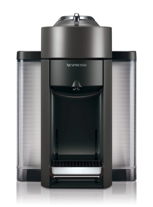 Nespresso Evoluo Coffee and Espresso Machine by De'Longhi with Aerocinno, Graphite Metal
