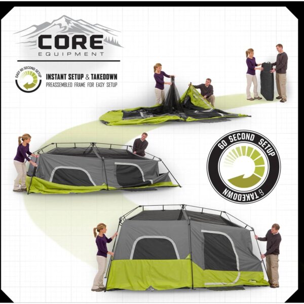 5260d1ce9a48442fa826dff5208c2bb8 Core 9 Person Instant Cabin Tent - 14' x 9'