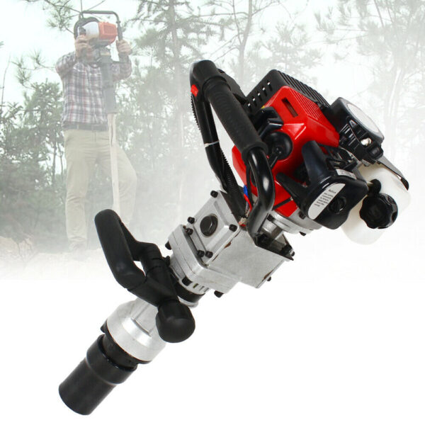 52e18aa839fc4e2ca478761c26d76900 2 Stroke 32.6cc T Post Driver Gasoline Pile Driver Farm Fence Hammer Push Pile Kit Garden Piledriver Piling Machine