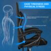 Racing Office Computer Video Game Chair, Without footrest, Black