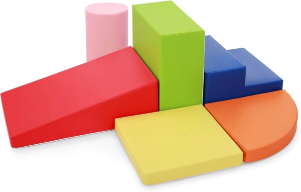 5389b55139e440009ed9137e825c58b5 Set of 6 Foam Climbing Blocks for Toddlers - Indoor Baby Climbing Toys for Toddlers