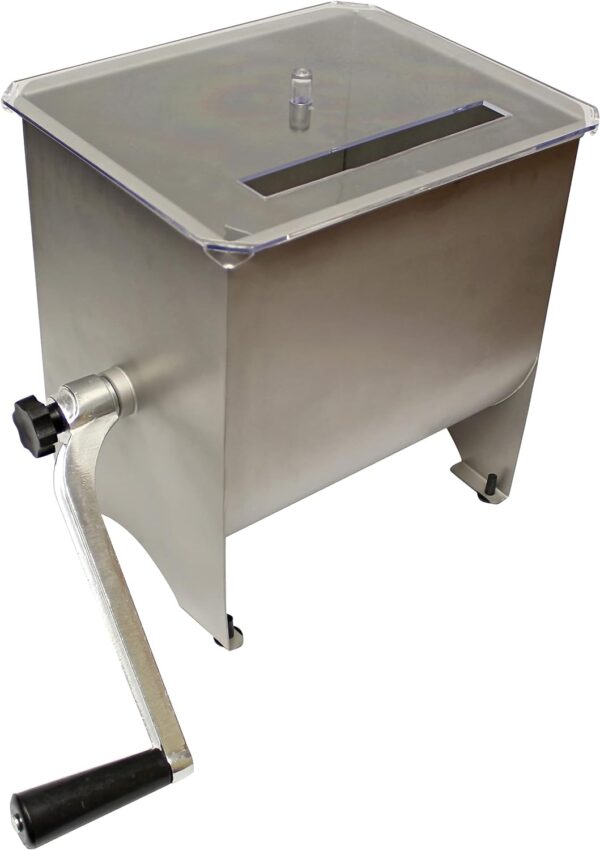 543ec78b025c44c5bb6be2547a4b2193 Manual Meat Mixer – 20 lb Sausage Mixer Machine with Lid, Ideal for Ground Beef Processing