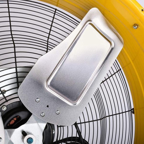 551df1abab48466aa6390de64b715a85 24 Inch Grade UL Listed High Velocity Movement Heavy Duty Drum 3 Speed Air Circulator Fan 7800 CFM Industrial, Commercial, Residential, and Greenhouse Use, Yellow