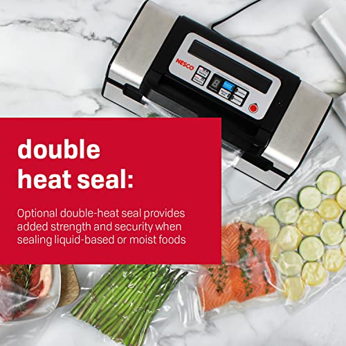 55b31dc35af8469e8ece3846f09d3123 Nesco Deluxe Food VS-12 Vacuum Sealer, 130 Watts, Kit Bags & Viewing Lid