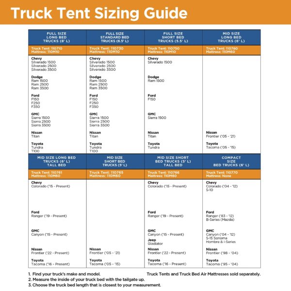 55c9d34da6424374827cdb8cf2388934 Rightline Gear Full Size Standard Truck 2 Person Bed Tent