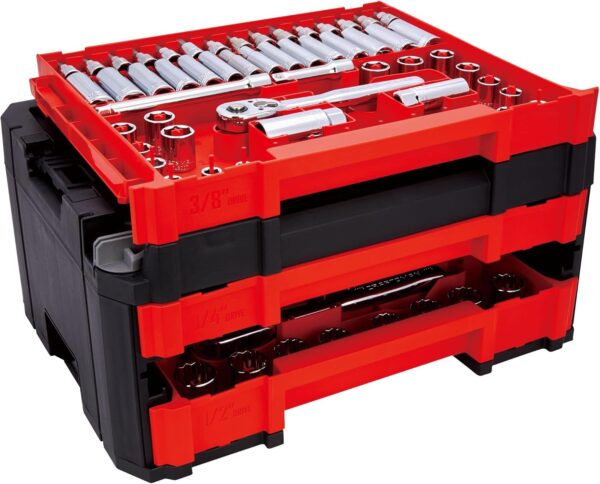 55ca4de2b9384b0b8671e8f5840ed30e Craftsman 262-Piece Mechanic Tool Set, Master Socket Set with 3-Drawer VERSASTACK Tool Box, SAE/Metric Set (CMMT45309)