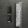 Shower Panel System, 6 Shower Modes, LED & Display Shower Panel Tower, Rainfall, Waterfall, 4 Body Massage Jets, Tub Spout, Handheld Shower Head 59" Hose, Stainless Steel Wall-Mounted Shower Set