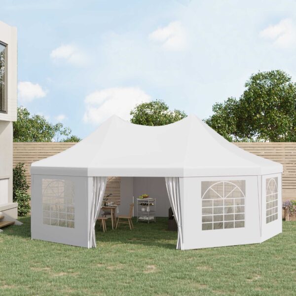 55fc25dd7c484378b35f76c15e1bca71 Outsunny 29 x 21 ft Party Tent, Wedding Tent with Sidewalls, Heavy Duty Event Tent with 2 Doors and 8 Windows, Outdoor Gazebo Tent for Party, White