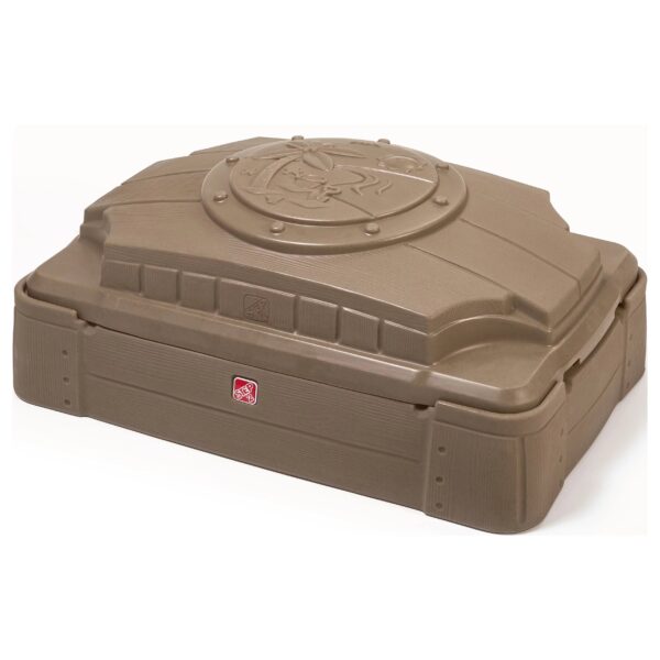 563161ec13f643329ce47a8a17edf64f Step2 Play and Store Kids Plastic Sandbox with Cover, Brown