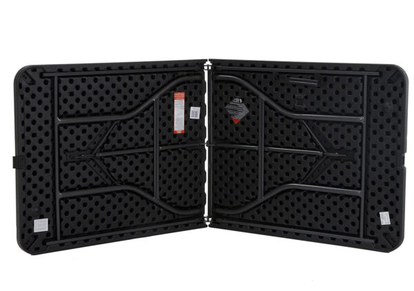 5633101c163e4f7a88f5115a0bff766d COSCO Deluxe 6 foot x 30 inch Fold-in-Half Blow Molded Folding Table, Black