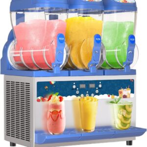 Commercial Slushy Machine - 1000W 30L Tanks Slush Maker Machine 304 Stainless Steel Commercial Margarita Machines Efficient Cooling the Ideal Slushie Maker for Bars Cafes Restaurants