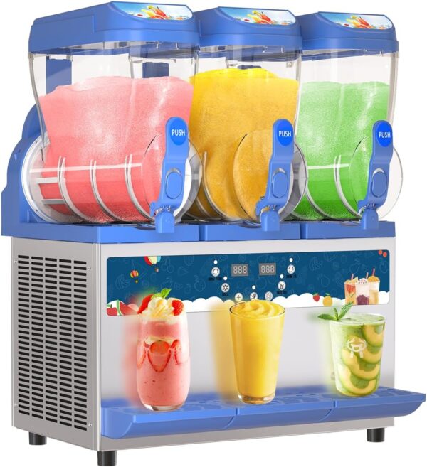 5634479f494349c0a36f29d27c32577a Commercial Slushy Machine - 1000W 30L Tanks Slush Maker Machine 304 Stainless Steel Commercial Margarita Machines Efficient Cooling the Ideal Slushie Maker for Bars Cafes Restaurants