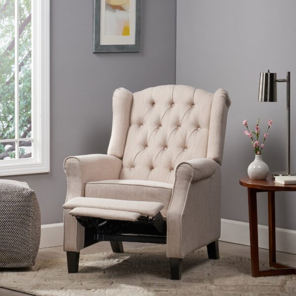 56c465b9e4d640e1af801f82d4be3ec0 Breyon Contemporary Tufted Fabric Push Back Recliner