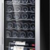 24 inch Wine Cooler, 46 Bottle - Dual Zone Built-in or Freestanding Fridge with Stainless Steel Reversible Glass Door, for Home, Kitchen, or Office.