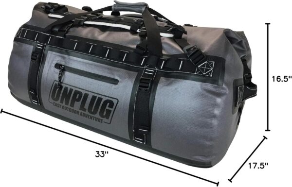 57f5db0f57364492a87b11f3c421f449 UNPLUG Ultimate Adventure Bag -1680D Heavy Duty Waterproof Travel Duffel Bags for Camping, Motorcycle Dry Bag, Waterproof Bags for Boating, Waterproof Duffle Backpack,Tactical Duffle Bag