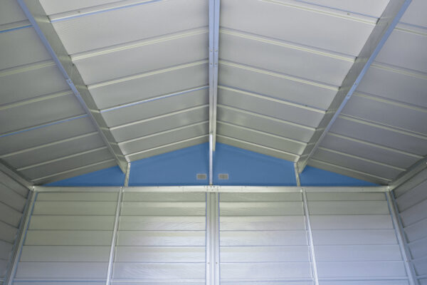 5829e2363f0e4b948e4f700682572488 Arrow Select Steel Storage Shed, 10x14, Blue Grey