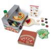 Melissa & Doug Top & Bake Wooden Pizza Counter Play Set (41 Pcs) - FSC Certified