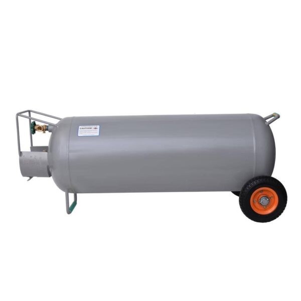 58783b18ffaf4473afddc7960987ef39 100 lbs. Horizontal and Vertical Hog Propane Cylinder with Wheels