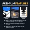 Hathaway Fairmont 6 Ft Portable Pool Table, Adults Folding Billiards Tables for Game Room with Easy Foldable Storage, Includes Full Set of Billiard Balls, Cues, Chalk & Brush