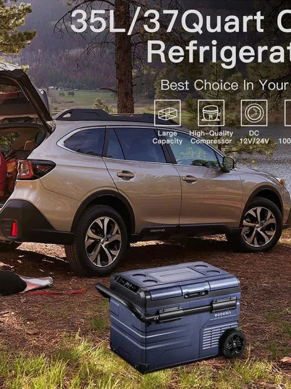 58892a24b0cf455db1319ec3ed7eaa59 12 Volt 37 Qt. Portable Car Refrigerator, Car Freezer for Outdoor, Camping, Travel, RV,APP Control