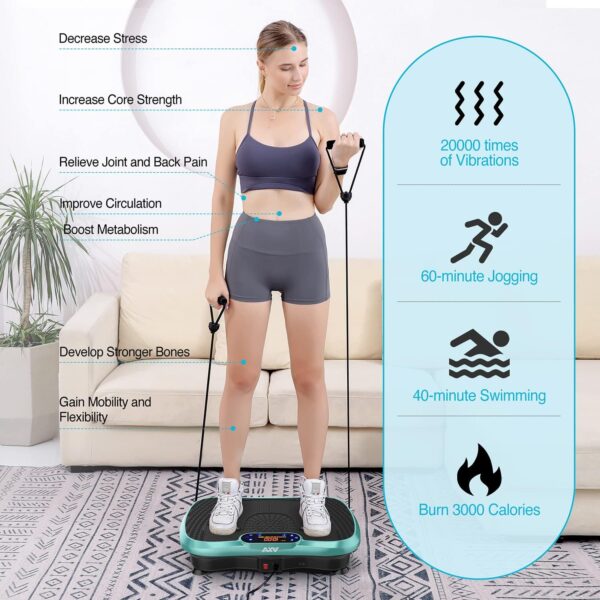 589b9291c0ca4dd3bbb4d1c84c7f2251 Vibration Plate Fitness Platform Exercise Machine Vibrating Lymphatic Drainage Shaking Full Body Shaker Workout Vibrate Stand Shake Board Sport Gym for Weight Loss Fat Burner for Women Men