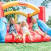 Little Tikes Jump 'n Slide Inflatable Bouncer Includes Heavy Duty Blower With GFCI, Stakes, Repair Patches, And Storage Bag, for Kids Ages 3-8 Years