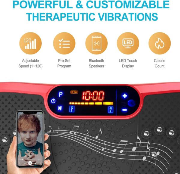 59181ebb035445e79d80908ccb3d74f3 Vibration Plate Fitness Platform Exercise Machine Vibrating Lymphatic Drainage Shaking Full Body Shaker Workout Vibrate Stand Shake Board Sport Gym for Weight Loss Fat Burner for Women Men