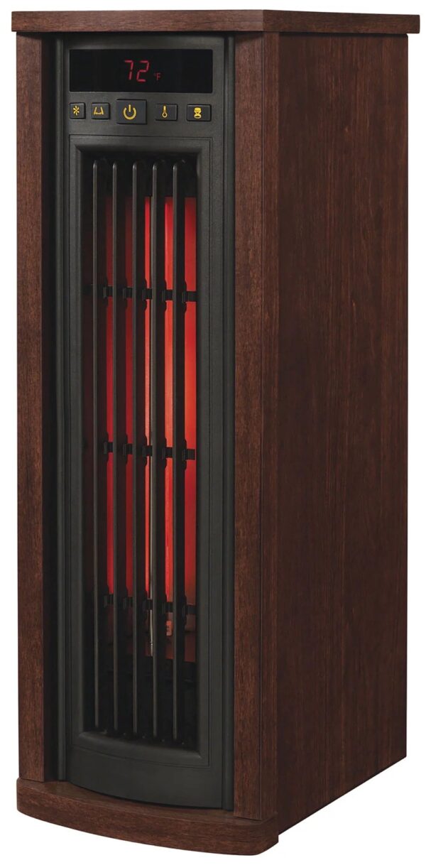 Duraflame Portable Electric Infrared Quartz Oscillating Tower Heater, Cherry