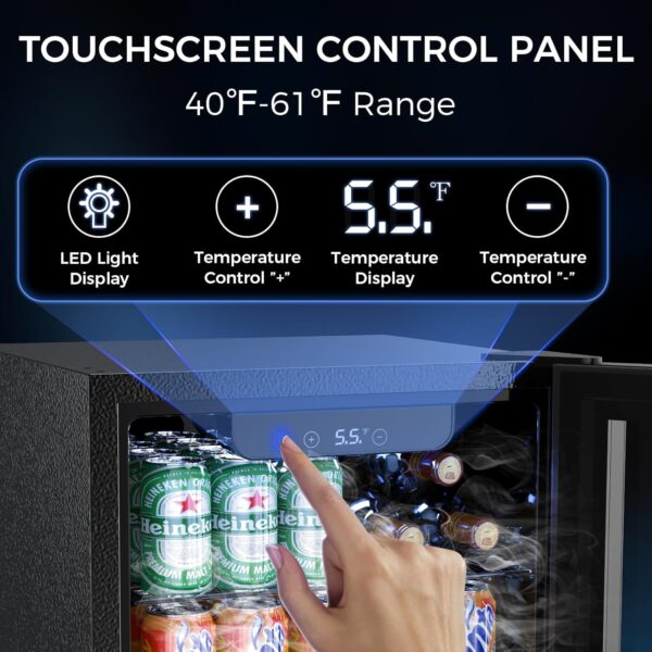 593f883579a149458692470e997bf2d8 Mini Fridge 130 Can Beverage Refrigerator Cooler, 3.2 Cu.Ft Drink Fridge for Soda Wine Beer, Adjustable Temperature Control for Home Office, Black
