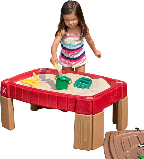 594aa5a67df74259a880a4a1bbe82a97 Step2 Naturally Playful Sand Table, Kids Sand Activity Sensory Table, 5 Piece Accessory Kit, Toddler Summer Outdoor Toys, 2+ Years Old