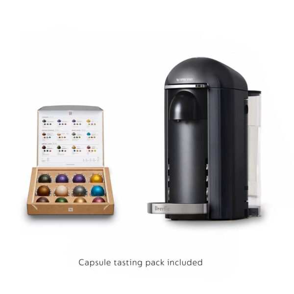 Breville Nespresso New VertuoPlus Deluxe Coffee and Espresso Single-Serve Machine in Piano Black