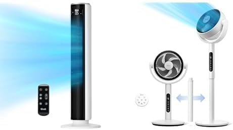 59ec18f4467942b98487043b021434c1 LEVOIT Tower Fan for Bedroom, Standing Fan that Blows Cold Air for Home, 28dB Quiet for Sleep, Remote, 90° Oscillation, 12H Timer, 25ft/s Velocity, 5 Speeds, 4 Modes, Bladeless 36 inch, White