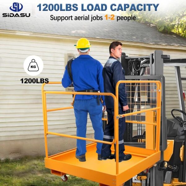 5a5a1d58ed2842c7ab6369fa457468cb Sidasu Forklift Safety Cage 36x36 Inches Forklift Work Platform