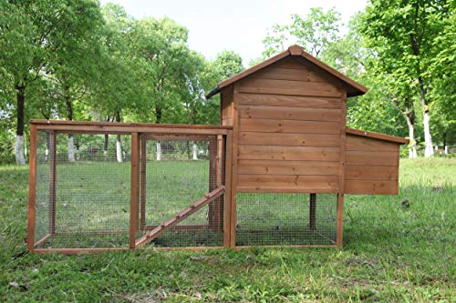 5a66514bdad14f078223cc90445d51bf Outdoor 80'' Wooden Chicken Coop Nest Box Hen House Poultry Pet Hutch Garden Backyard Cage