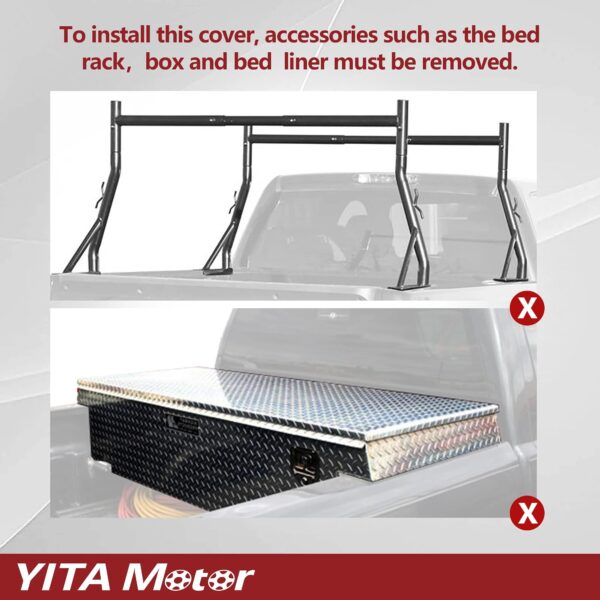 5a70503195a648adbb5a90549a5d82b8 YITAMOTOR Soft Tri-fold Truck Bed Tonneau Cover