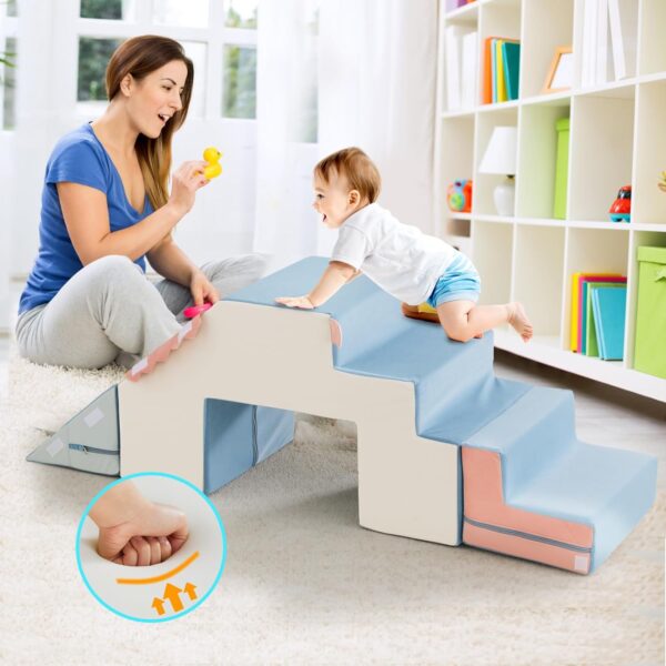 5a89c0105c04491ba6a3c819c2812a8a 4 in 1 toddler foam climbing blocks, indoor soft climbing and crawling toys
