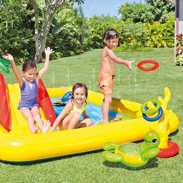 5aa06e697b2343cf9150e1ab7531a7be Dinoland Kiddie Inflatable Pool & Inflatable Ocean Backyard Kiddie Pool