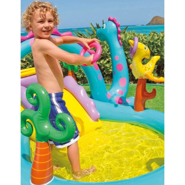 5ac754b53ee84d95aec7c7a36ac162b4 Dinoland Kiddie Inflatable Pool & Inflatable Ocean Backyard Kiddie Pool