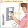 Children's small land play kitchen, wooden children's play kitchen toy set