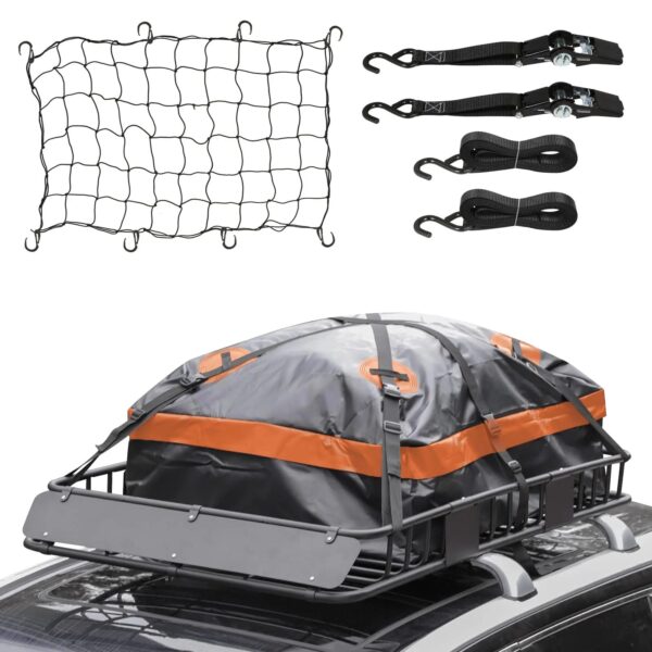 5bf6a48a83cf4fb99730bc54b6c1936e WEIZE 54" x 34" Heavy Duty Roof Rack, Rooftop Cargo Carrier Basket