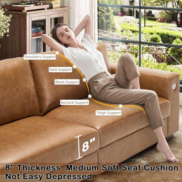 5bfb70759d6d48b8a84f6e5e8c69dc23 89" Sofa for Living Room, Modern Comfy Sofa with Medium Firm Seat Cushion, Removable Cover,Wide Armrest,USB/Type-C Port,Chenille Fabric Couches for Small Space,Apartment
